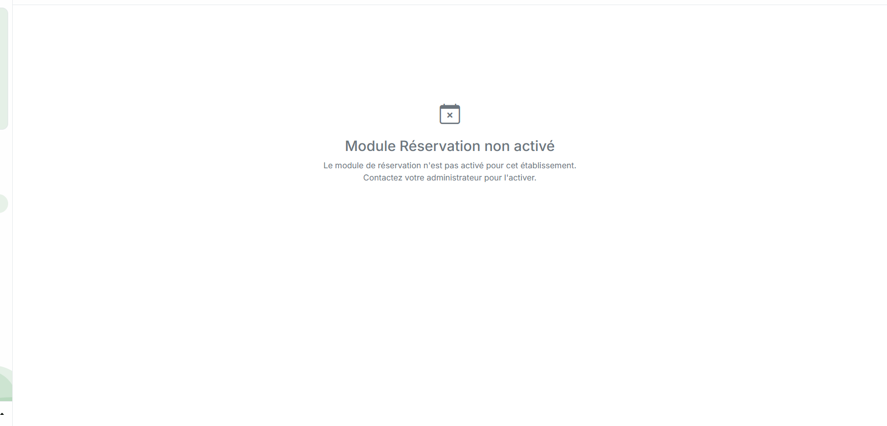 Module de réservation